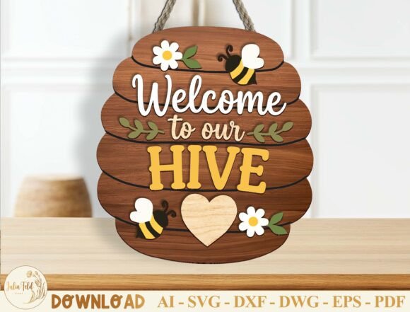 Beehive Door Hanger Laser Cut File SVG Review