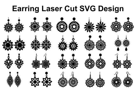 Bohemian Earring SVG Bundle for Crafts and Graphics
