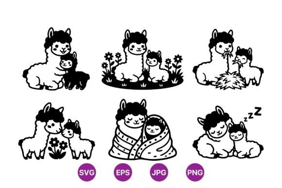 Cute Baby Llama SVG Clipart for Crafting and Design