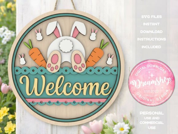 Easter Bunny Welcome Sign SVG Review