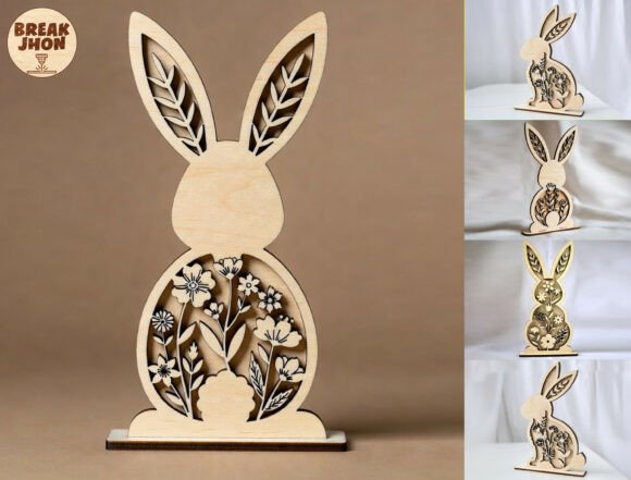 Easter Rabbit Flower Laser Cut File for Spring Amp Projects