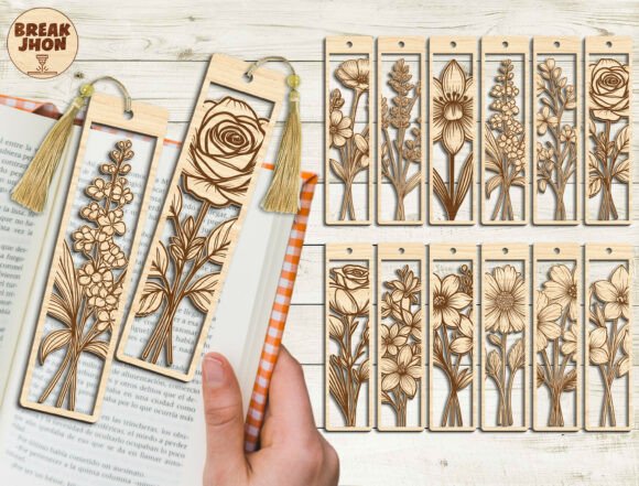 Floral Bookmark Laser Cut SVG Bundle for Other Art Amp