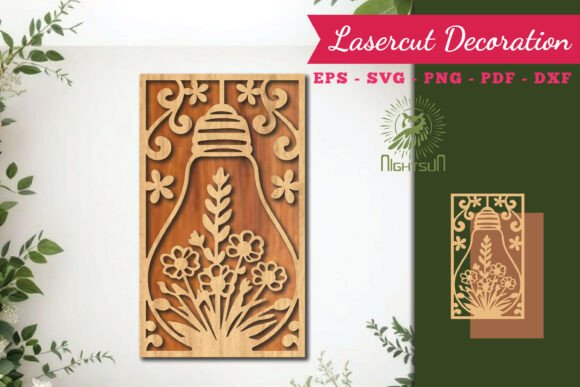 Flowers in Lamp Lasercut Wall Decor SVG Review