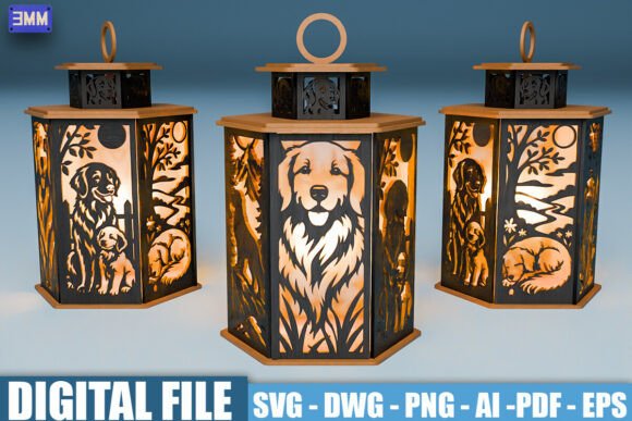 Golden Retriever Lantern SVG Bundle Review