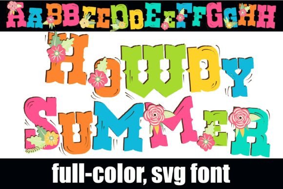 Howdy Summer Color Fonts for Local Business Branding