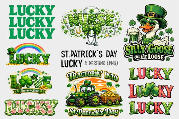 Lucky St. Patrick’s Day PNG Bundle for Graphics and Illustrations
