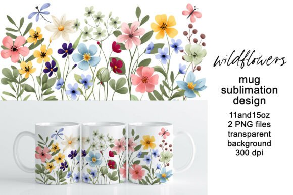 Mug Wrap Sublimation Design for Crafts and Graphics