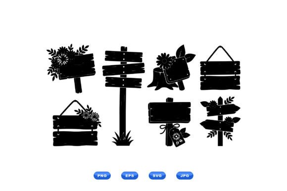 Rustic Wooden Sign Clipart Pack for Handmade Projects