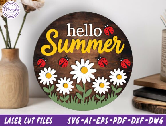 Summer Daisy Laser Cut File for Handmade Projects